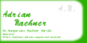 adrian machner business card